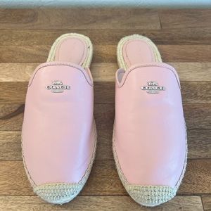 Coach - ballet pink - espadrille slides - size 7 - new w/out tags